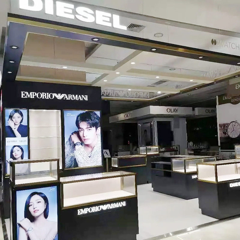 手表玻璃展示柜 钟表亚克力陈列柜 设计专卖店商场首饰置物货架