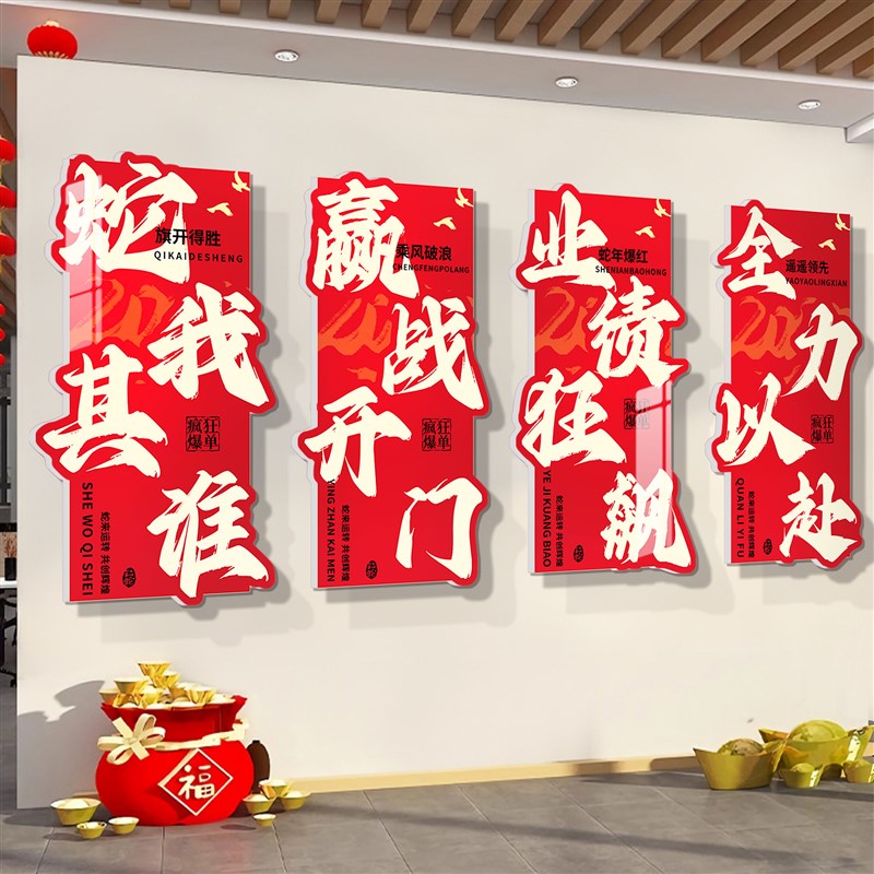 2025年开门红气氛布p置装饰kt板场景布置大厅装饰企业文化背景挂