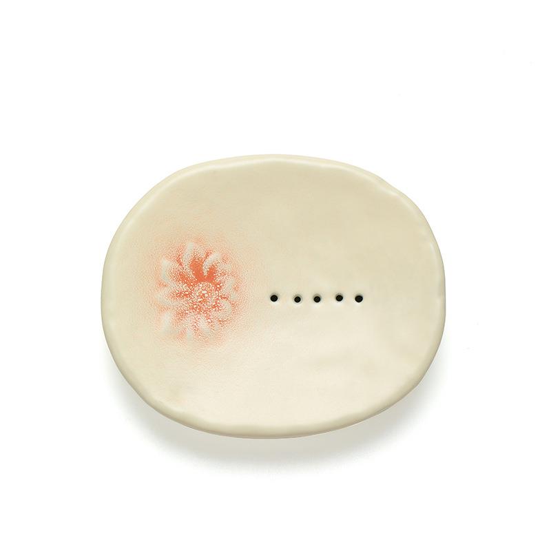 米黄莲花陶瓷壶承干泡台家用单个高档茶台茶海养壶盘壶托茶壶承垫