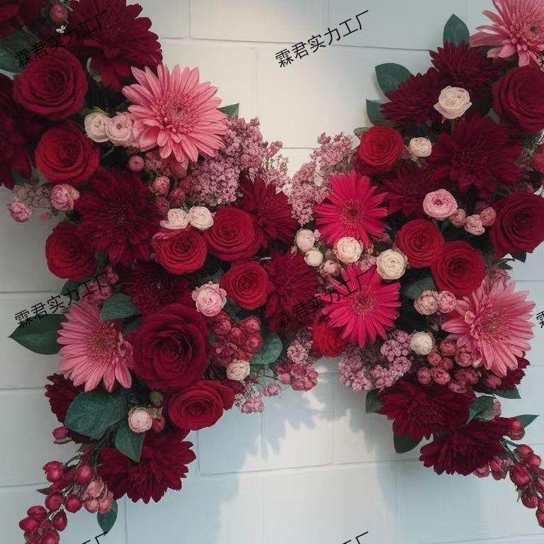 网红花墙巨型蝴蝶玫瑰粉情人节日拍照打卡婚庆婚礼墙面多头室装饰,鲜花速递/花卉仿真/绿植园艺,割草机/草坪机,淘宝优惠券,粉丝福利购,淘宝优惠卷