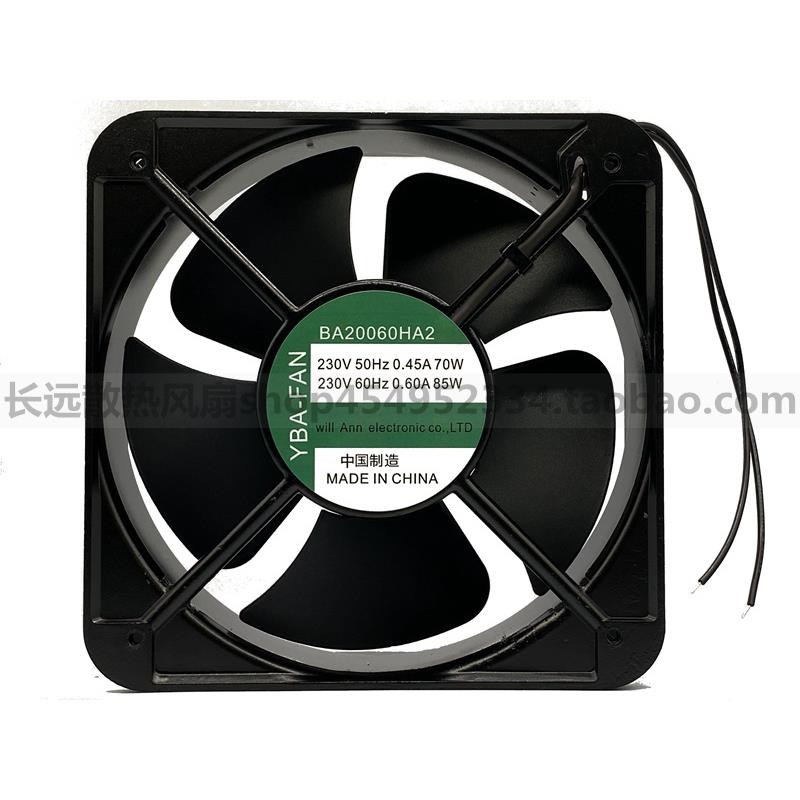 YBA-FAN风机 BA20060HA2 20060 230V 20CM 滚珠轴承 电柜散热风扇