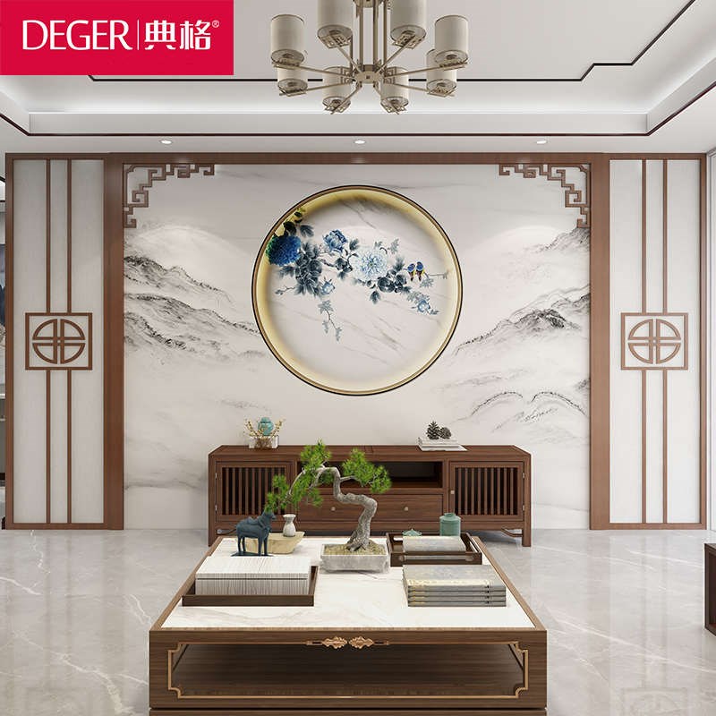 大气山水画墙纸新中式电视背景墙B壁纸客厅沙发影视墙装饰壁画墙