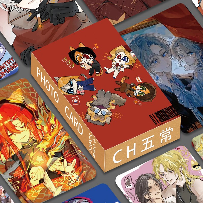 ch五常镭射小卡countryvhumans国拟CH瓷美俄法小卡双面覆膜闪卡