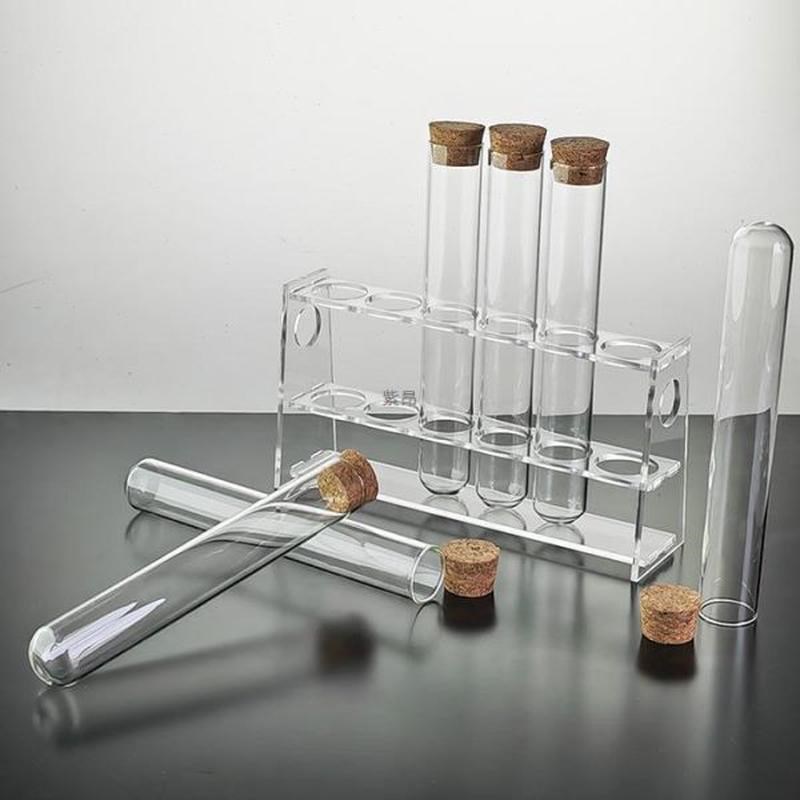 套餐 6支20/25/q30*150玻璃试管带木塞+排6孔玻璃试管架