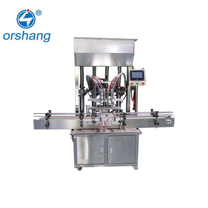 Fully automatic linear 4-head liquor liquid filling machine