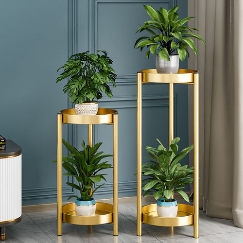 花架新款2023花架子室内客厅落B地式阳台轻奢绿萝摆件多层置物架