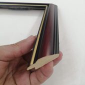 证书画框8公分线边框边半圆2.边实木国画边框内装 饰金压红木线条