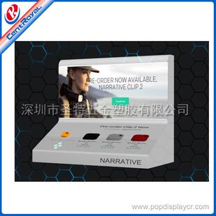 亚克力音箱展示架 可定智能带按钮台面音箱展示架