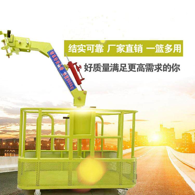 鲁鸿外墙用吊框顶框 高空360度旋转双人自平衡吊车吊笼