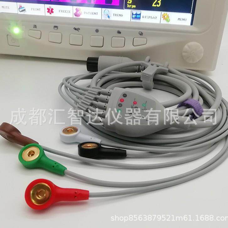 专业供应各型号监护仪心电导联线 五导联心电电缆 6pin通用心电线