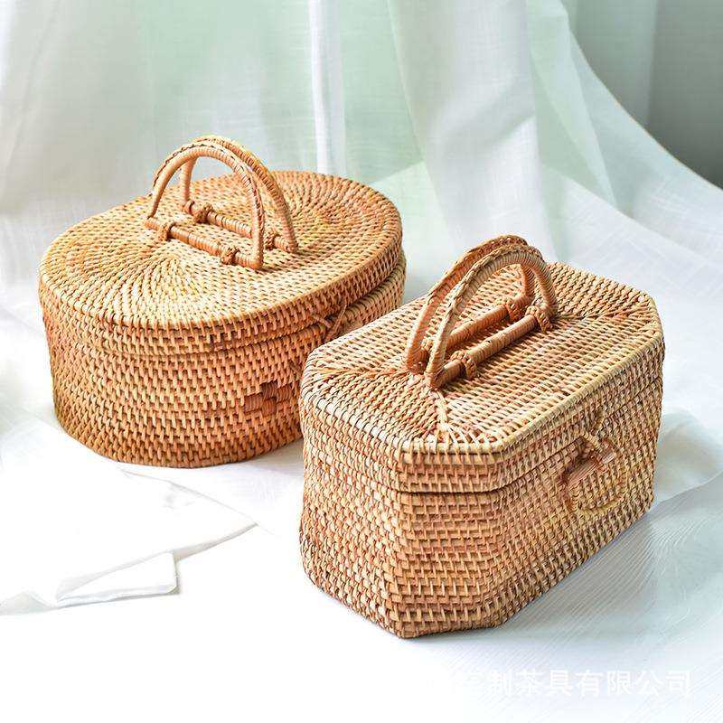 手工越南秋藤编带盖收纳框筐箱收纳篮盒置物储物干果篮,鲜花速递/花卉仿真/绿植园艺,割草机/草坪机,淘宝优惠券,粉丝福利购,淘宝优惠卷