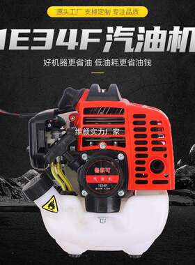 1E34F汽油机 割草机发动机大功率地钻割灌机水泵园林工具用配件