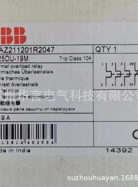 供应 ABB 热过载继电器 TA25DU-19M 整定电流13~19A 货号10135415