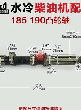 R19 配件柴油机单缸力 偏M9水冷55轴18心马E轴18轮510M  凸.0E