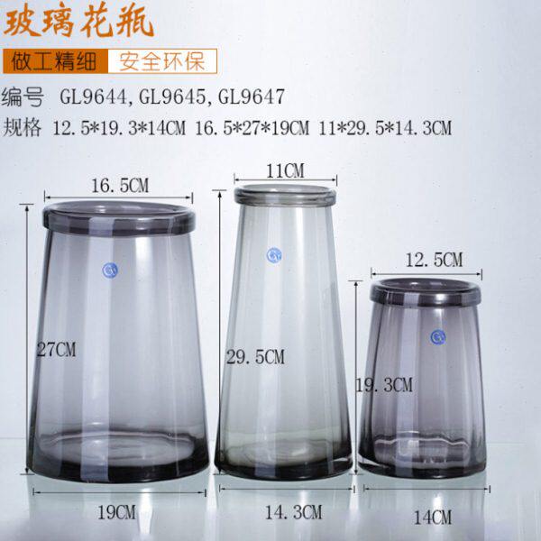 北欧风格彩色创意花瓶琉复古文艺玻璃花瓶干花插花水培花瓶光客厅