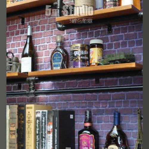 工业风复古商场定制水管展架饭店酒柜吧台酒吧客厅壁挂餐厅酒架