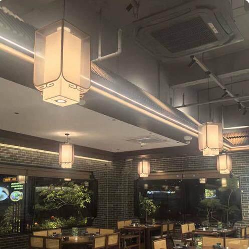 简约面馆餐桌吊灯现代设计师饭店茶楼卡座射灯粥店餐厅大堂纱布灯