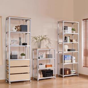 铝型材桦木海洋板展示柜多层置物架陈列架样品架展示架落地收纳柜