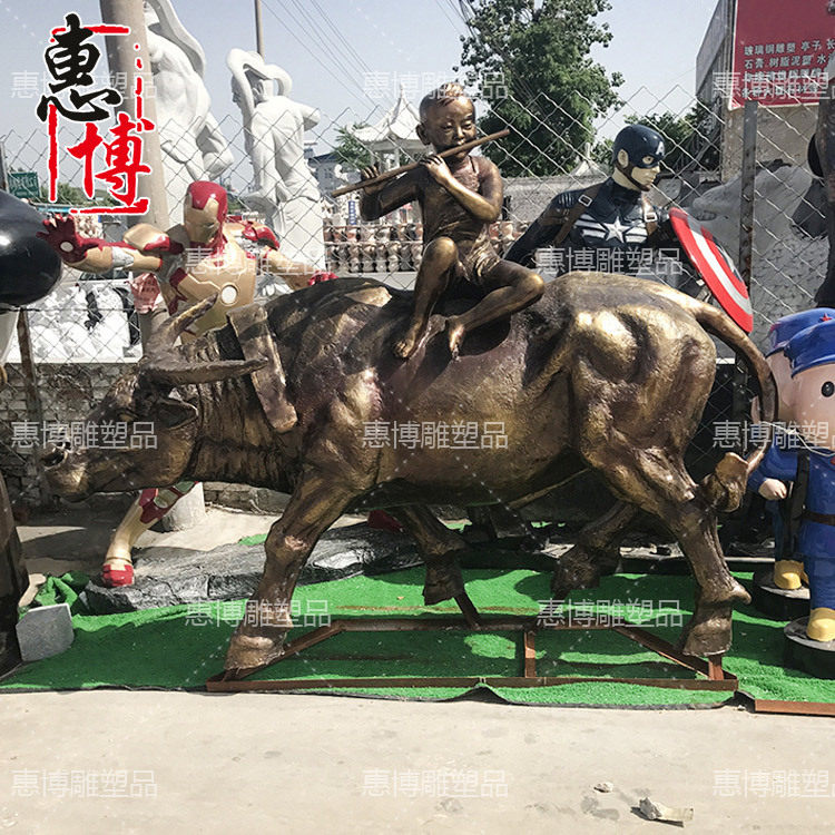 铸铜人物雕塑王二小放牛户外公园绿地装饰景观摆件玻璃钢人物雕塑