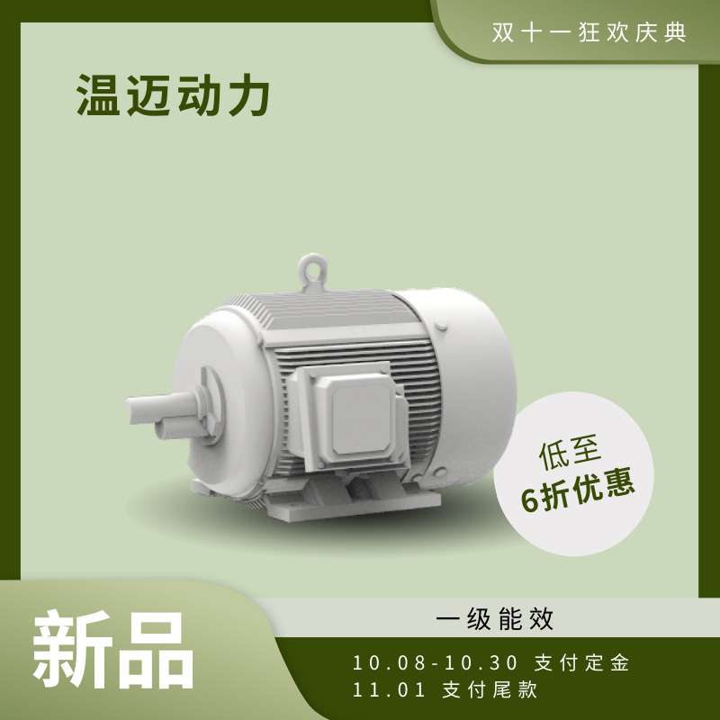 温迈动力一级能效电机112M机座号  节能改造 永磁直驱IE5电机