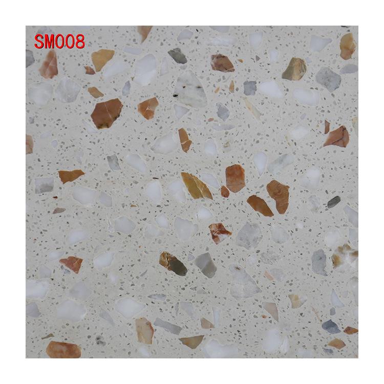 预制水磨石地砖多规格商场室内水磨石预制板彩色无机水磨石瓷砖