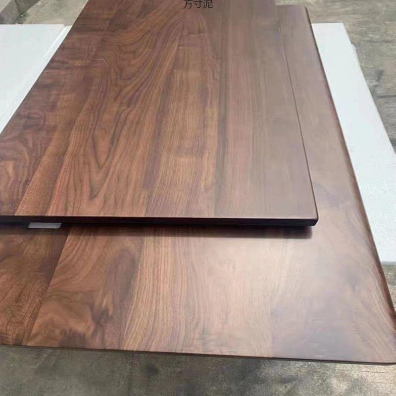 黑胡桃木桌面板实木原木电脑桌儿童书桌餐桌工作吧台面板外贸