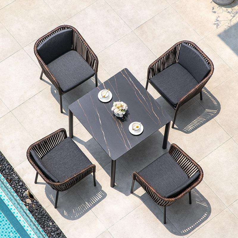 北欧户外桌椅藤椅庭院花园室外休闲露天防水现代简约桌椅组合