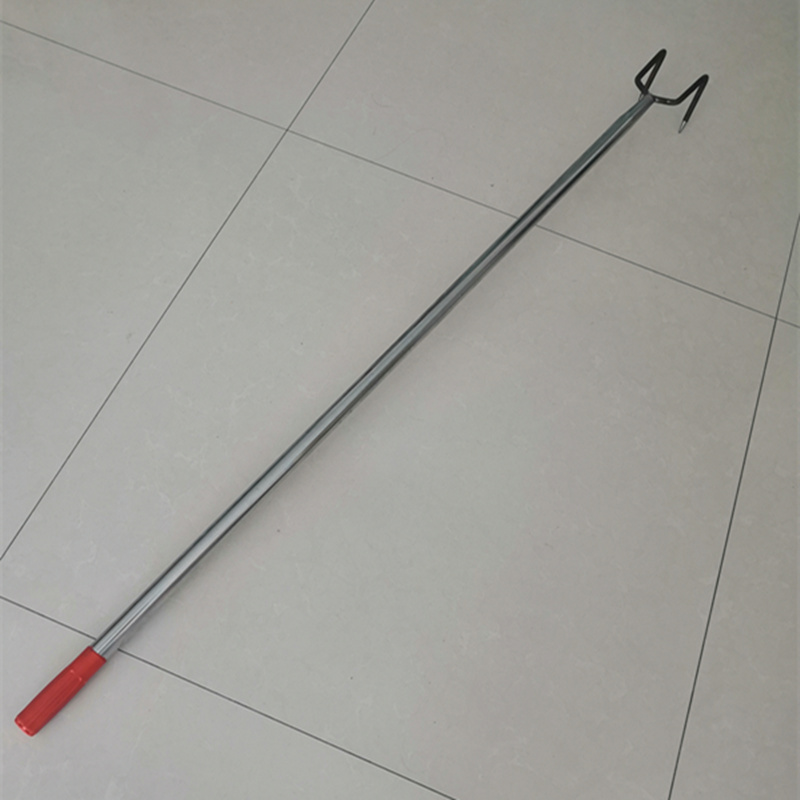 二齿钩挠子农用家用垃圾钩松土钩子开荒耙M子焊接锻打园艺二齿锄