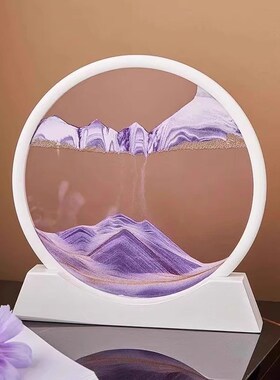 流沙画摆件沙漏h客厅电视柜酒柜桌面装饰品创意解压办公室轻奢礼