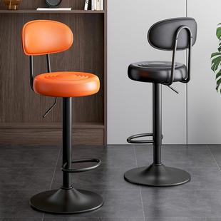吧台椅家用高脚凳吧台凳现代简约酒吧凳子升降收银台椅子前台转椅