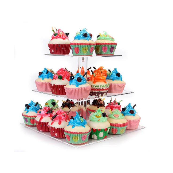 3层4层5层方形亚克力纸杯蛋糕架 婚礼party甜品摆放架 Cake Stand