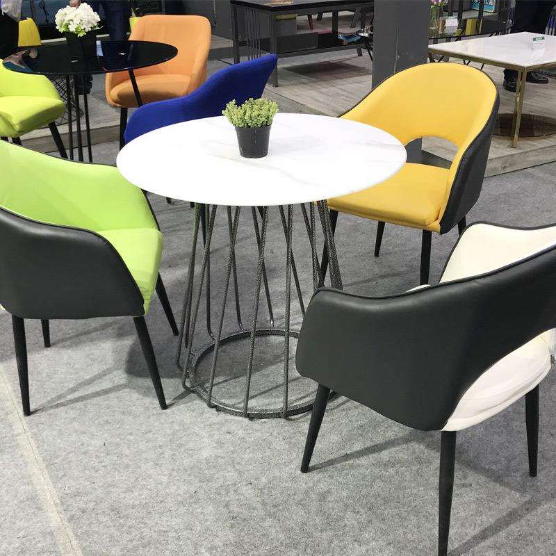 奶茶店桌子 商务洽谈接待室会议桌桌钢化玻璃面休闲阳台桌椅