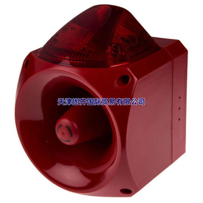 Klaxon 电子发声器声光报警器PNC-0003 红色闪光灯效 直流10-60V