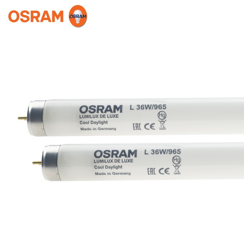 批发德国现货OSRAM欧司朗对色灯管D65 36W/965标准光源高显色灯管图片
