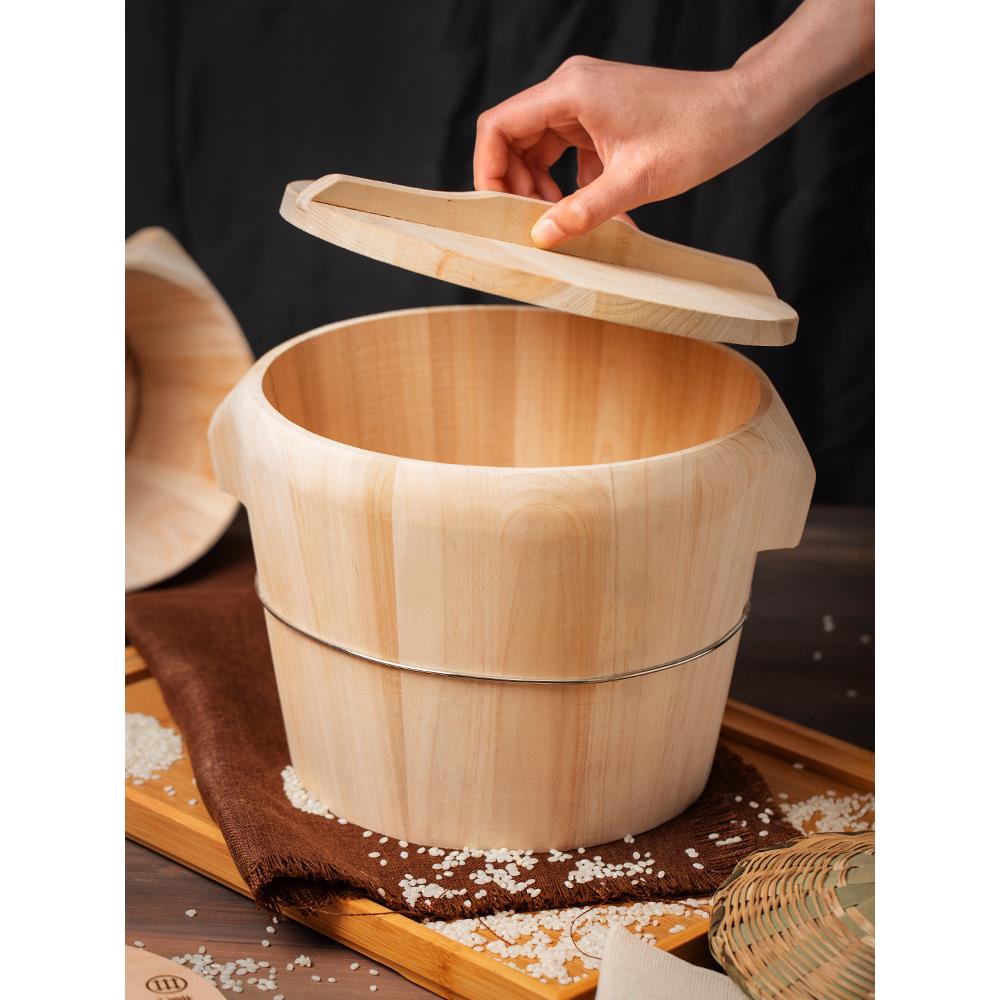 家用蒸饭木桶饭甑老式饭桶厨房商用大小保温杉木蒸桶蒸米饭