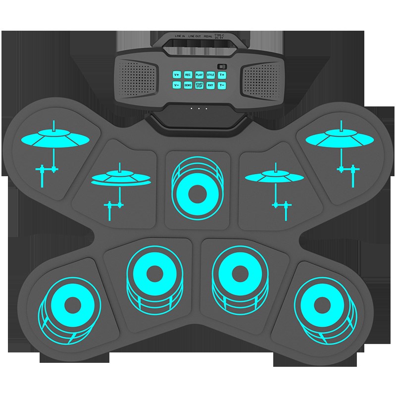 手卷便携电子鼓h架子鼓初学者入门儿童益智练手家用打击板DTX游戏