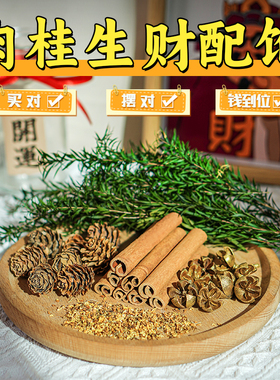 肉桂生财桌d面摆件配饰聚财桂皮千层金办公室工位乔迁新居装饰品