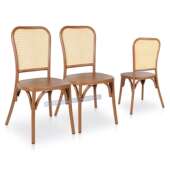 厂家生产编藤铁椅大型酒店堆叠金属椅子颜色可选 S111