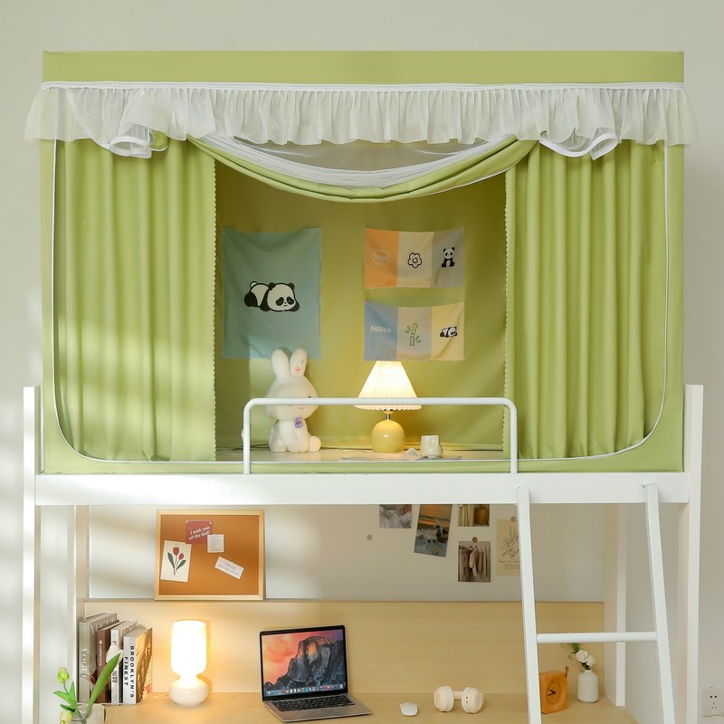 三床可伸缩e帐支架回底坐床帘开门烤漆上下铺方强遮光蚊帐学生宿