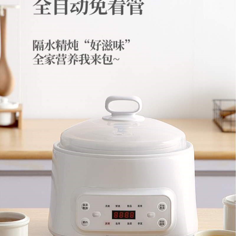 人用盅锅炖汤e4家用电隔水炖盅大容量煲汤锅升全自动炖炖炖3电炖
