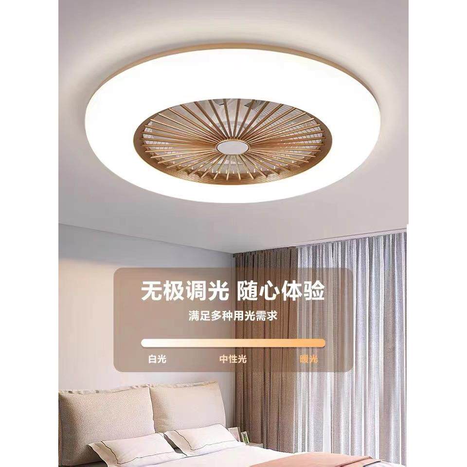 2022新款带风扇吸顶灯儿童房粉色电风扇灯卧室吸顶灯现代简约