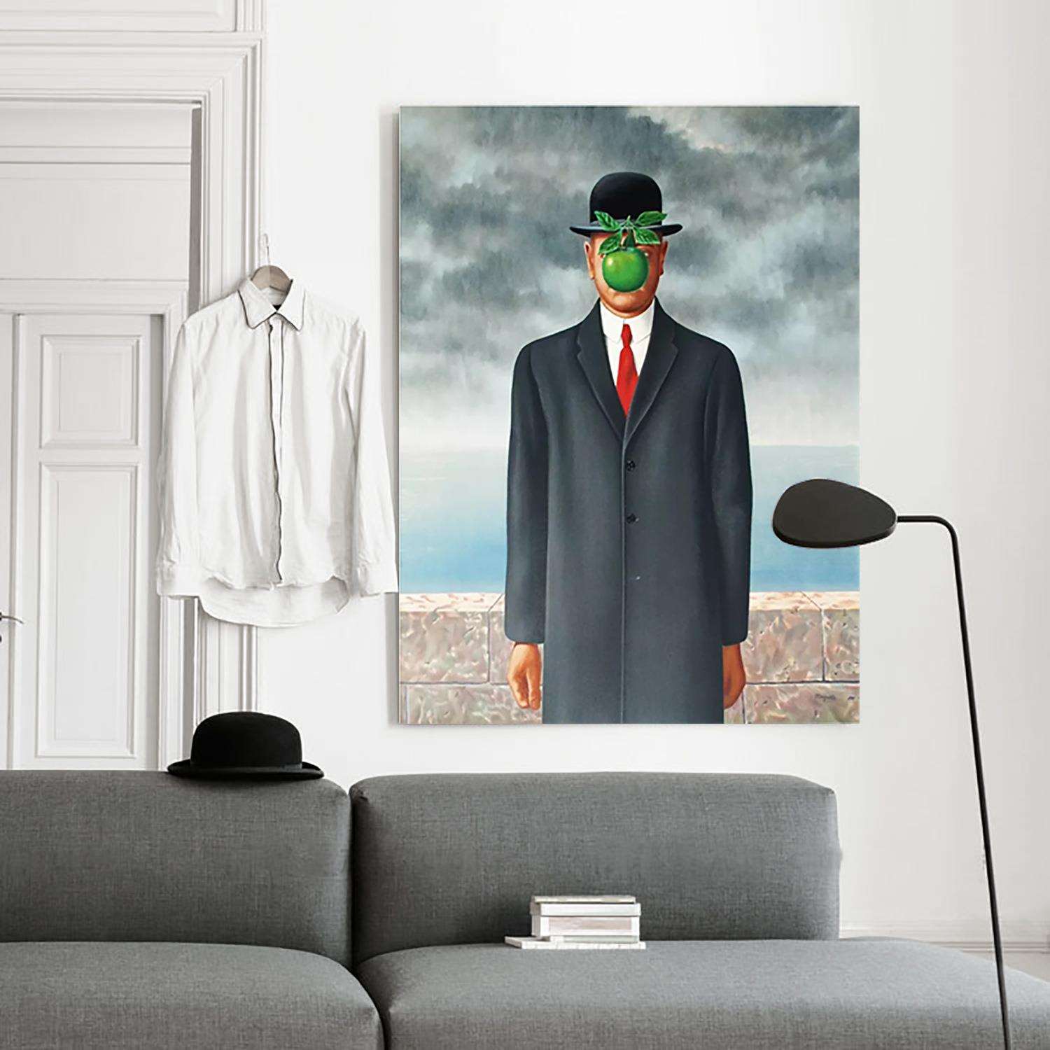 画心艺术超现实主义风卧室油画 人类之子手绘挂画立体客厅装饰画