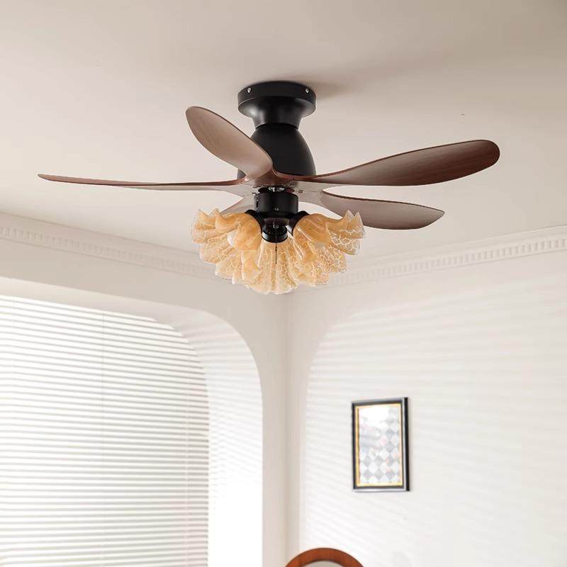 铃兰花朵风扇灯中古风吊扇灯卧室灯静音2025新款餐厅网红吸顶灯,电子元器件市场,其它元器件,淘宝优惠券,粉丝福利购,淘宝优惠卷