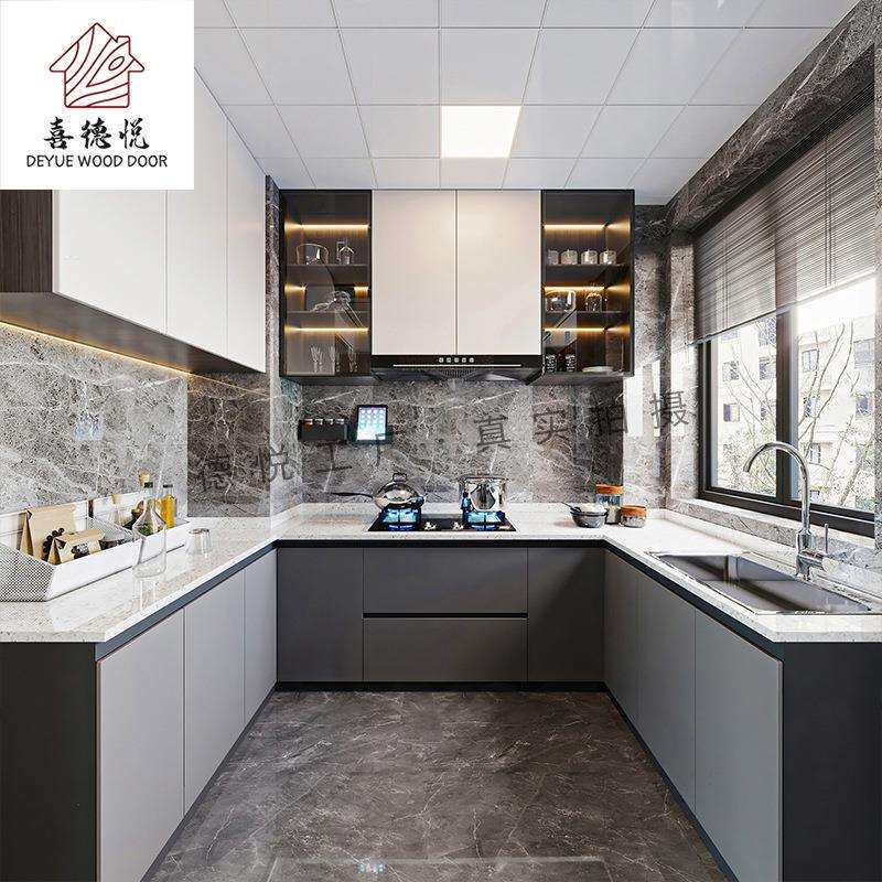 南京源头厂家纯实木烤漆简约风格橱柜柜门工厂店