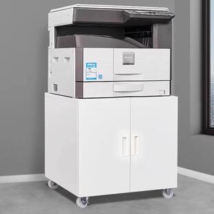 办公室打印机放置柜A4复印机工作台带轮文件传真机底座柜移动矮柜