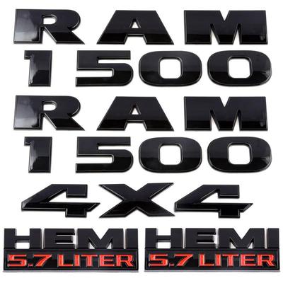 适用新款道奇 RAM1500 HEMI 5.7liter 车标 排量标 改装贴标4件套