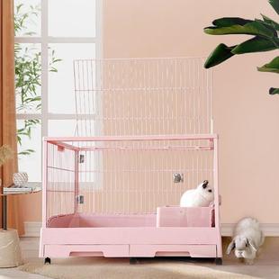 UMI兔笼超大号兔笼子双抽屉防喷尿亚克力景观兔笼宠物兔小宠用品