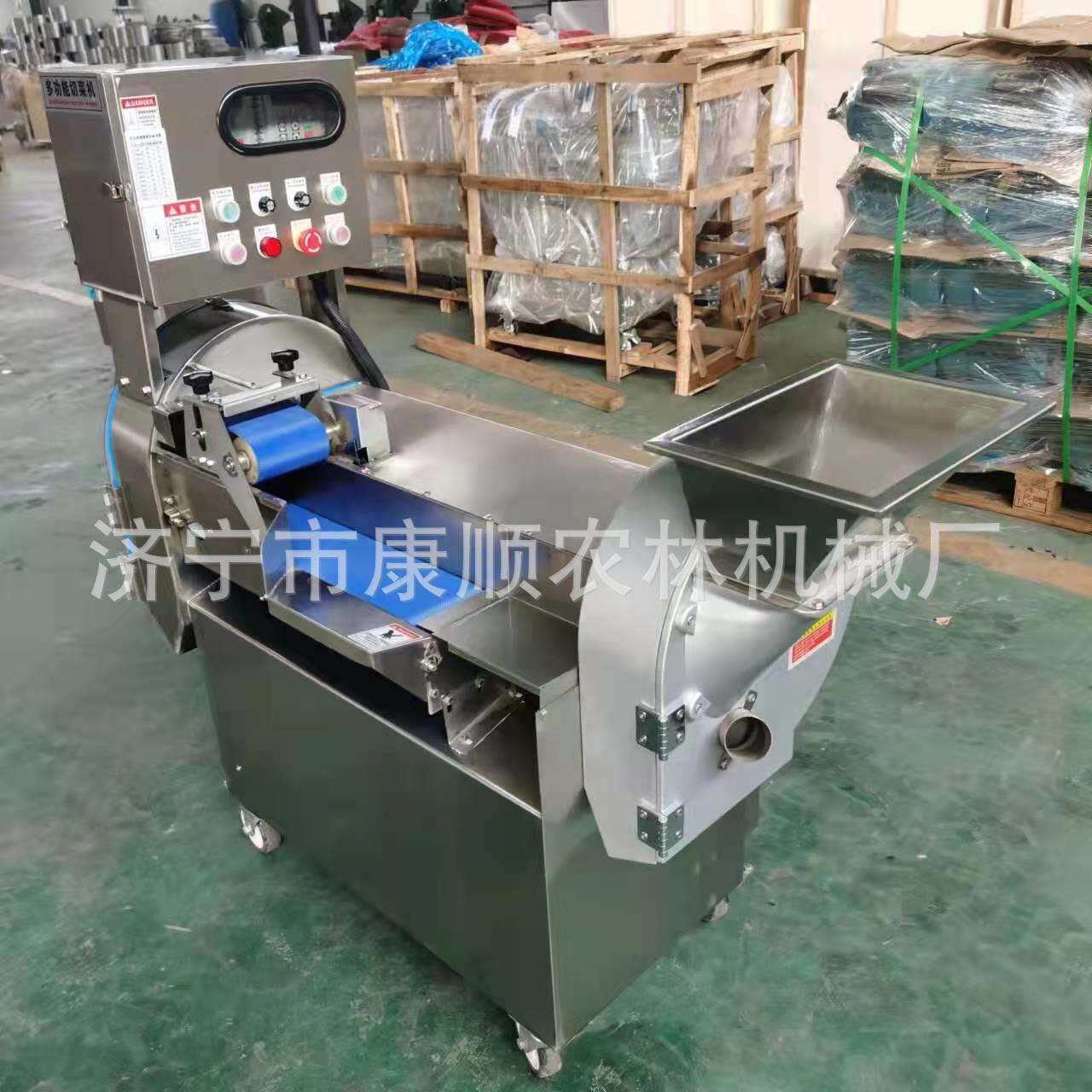 山东大双头切块丁沫机多少钱 果脯瓜果切丁机 大型全自动压面机