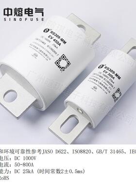 西安中熔熔断器RS309-MM-EV1000V高压快速直流充电桩汽车熔断器