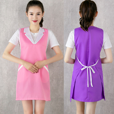 美容师工作服女高端美容院围裙新款时尚韩版养生馆家政大码罩衣
